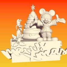 Mickey Plutón Navidad ornamento disney 3d print model - Mito3D