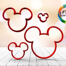 mickey silhouette cutter set home playhouse disney mouse cookies cookie cook pastry shops confectioner handicraft artisan bakery ceramic ceramics porcelain key ring applet diy plasticine vanilla cutters cut fondant cake mass sets pack sharp 3d print model - Mito3D