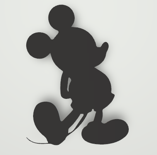 Mickey duvar Sanatı Disney Sanat tasarım 3d print model - Mito3D