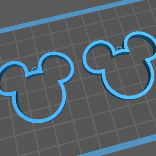 micky fare küpe hediye Disney çocuklar 3D print model - Mito3D