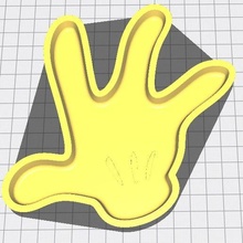 micky Maus Hand Gericht Teller 3d print model - Mito3D
