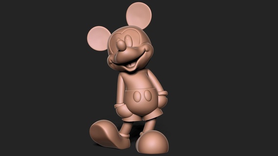 micky ratón Mickey Mouse personaje juguete estatua impresión Arte joyería joya dibujos animados disney venda disneyland 3d print model - Mito3D