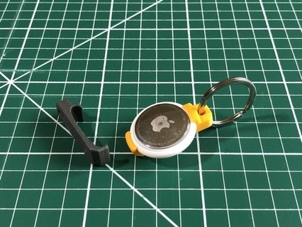 micro artag grampo maçã chaveiros 3d print model - Mito3D