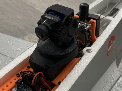 micro Câmera gimbal fpv panela inclinar 360 servo 3d print model - Mito3D