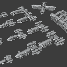micro fleet 03 game spaceship vehicles 3d print model - Mito3D