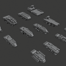 micro fleet game spaceship vehicles 3d print model - Mito3D