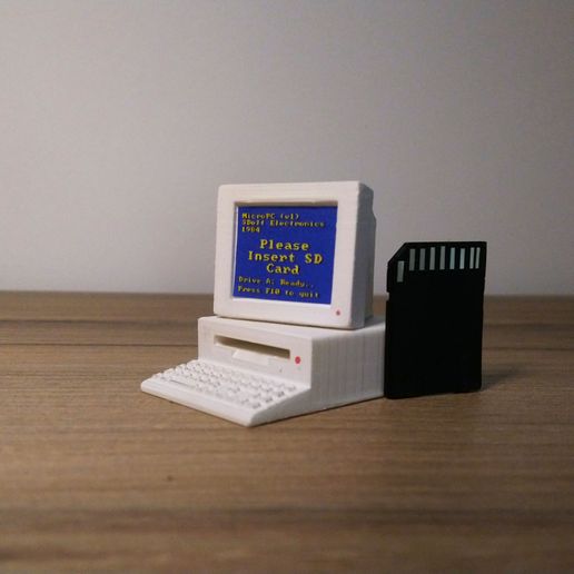micro pc sd card art holder mini 3D print model - Mito3D