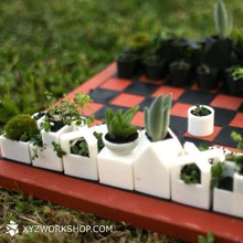 micro planter chess set game 3d print model - Mito3D