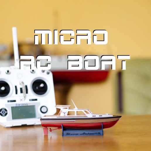 micro rc barca gioco di controllo radio mini scala modello la 3D print model - Mito3D