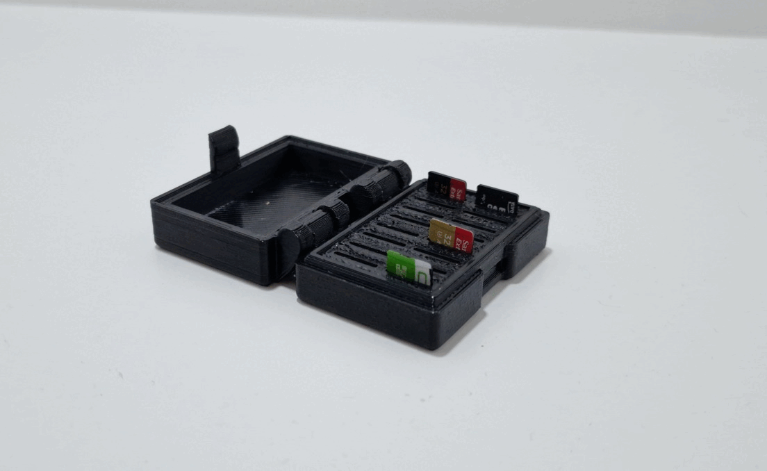 micro sd box 3D print model - Mito3D