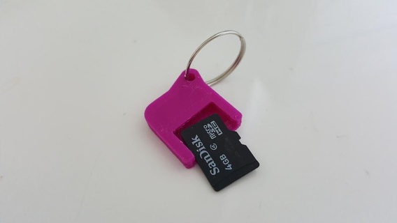 Mikro sd sim Halter Unterstützung Schlüsselbund Schlüssel Schlüsselanhänger Schlüsselring Kette micro microsd Karte Fall Mantel Schmuck 3d print model - Mito3D