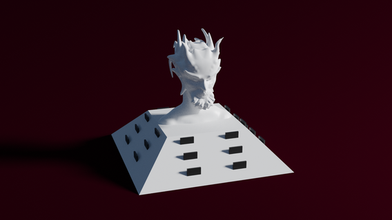Mikro sd Lager Daemon Pyramide Dämon Erinnerung 3d print model - Mito3D