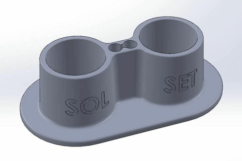 micro sol set desk holder brush model making tools models scale 3d print model - Mito3D