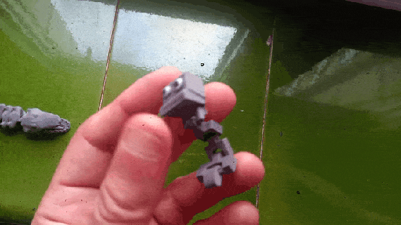 microbot flexy flexi toy art robot bot miniature 3d print model - Mito3D