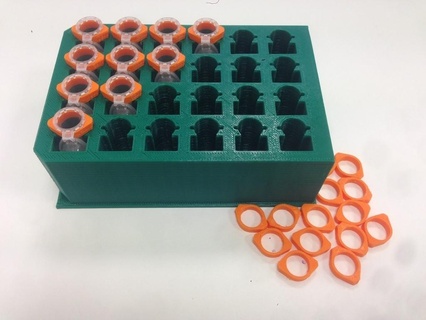 Mikrozentrifuge Tube Träger 1 5ml 2ml eppendorf Biologie molekular Molekül Pipette Pipettieren Teller Roboter Bildung Wissenschaft 3d print model - Mito3D