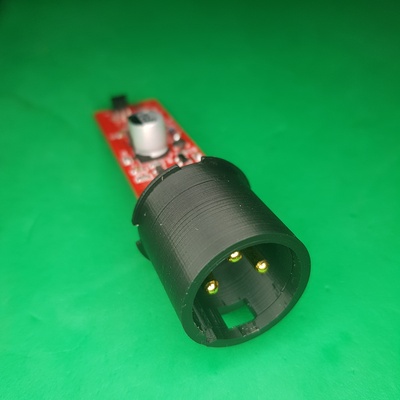 microfono fantasma xlr micr fundo audio som 48v 3d print model - Mito3D
