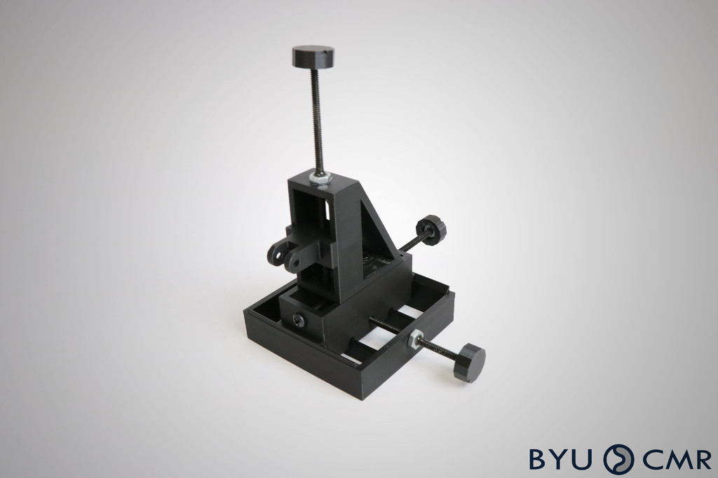 micromanipulator byu byucmr cmr engineering manipulator mechanical mechanicalengineering micro movement positioner prototyping invention innovation 3D print model - Mito3D