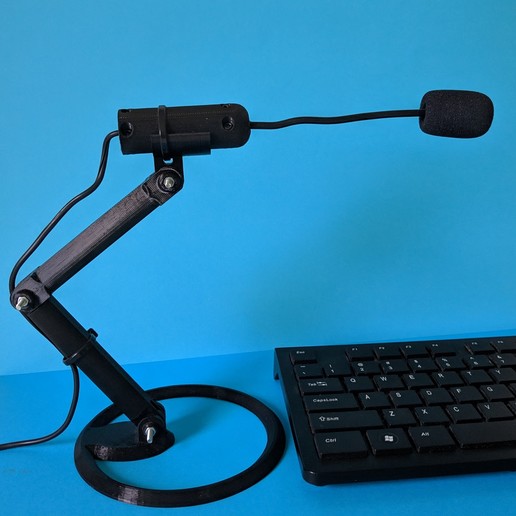 Mikrofon-arm gadget Mikrofon arm stand mount 3D print model - Mito3D