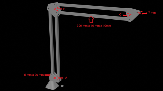 microphone arm useful 3d print model - Mito3D