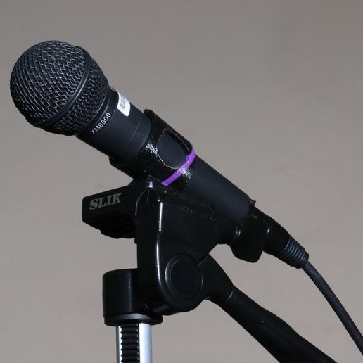 microphone holder skil tripod 35mm square quick release plate gadget slik sdv20 sdv30 u8000 audio 3D print model - Mito3D