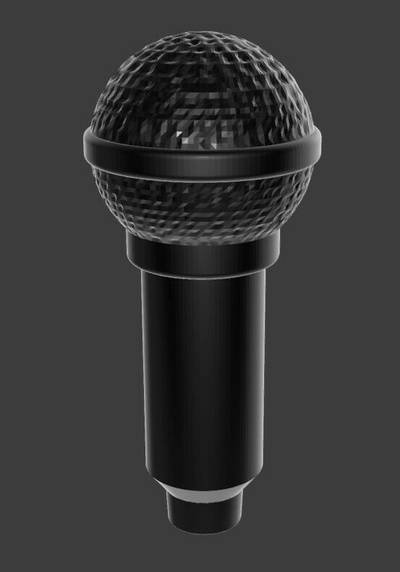 microfone maxifigurar lego minifig 3d print model - Mito3D