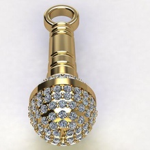 microphone socket jewelry charms music 3d print model - Mito3D