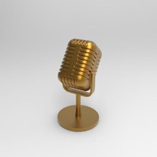 mikrofon sanat mic vintage ödül 3d print model - Mito3D
