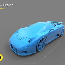 mid-engine sport car bugatti eb110 game vehicle tyre speed race power new luxury highclass fun fast expensive engine concept class 110 3d print model - Mito3D