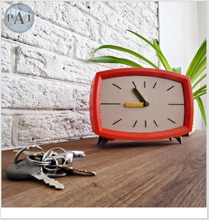 século moderno retro relógio casa vintage sessenta cinquenta setenta arte deco 3d print model - Mito3D