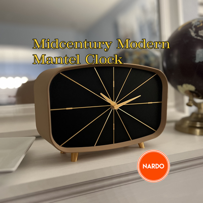 midcentury modern mantel clock decor beautiful retro welby 3d print model - Mito3D