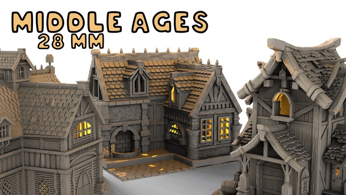 middle age architecture - entire collection earth dark ages terrain medieval train tower greenhouse tabletop d&d miniatures war anime keychain 40 hammer wall diorama 3d print model - Mito3D