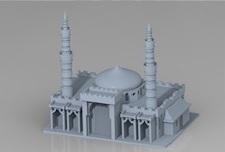 mezzo est città moschea 6 mm 1 285 6mm gioco guerra giocattolo scenario moderno 3d print model - Mito3D