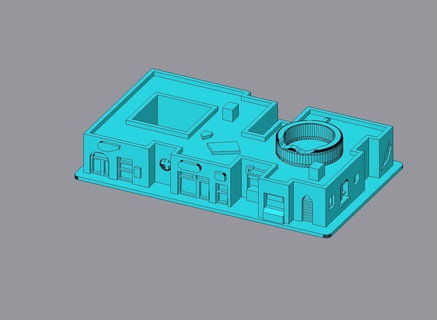 middle east medina agglomeration type 1 6mm 285 wargame toy scenery modern building 3d print model - Mito3D