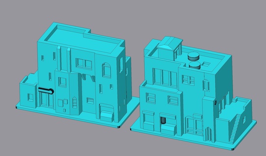 mezzo est medina grande edifici 6mm 1 285 gioco guerra giocattolo scenario moderno edificio 3d print model - Mito3D