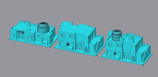 mezzo est medina medio edificio 6mm 1 285 gioco guerra giocattolo scenario moderno 3d print model - Mito3D