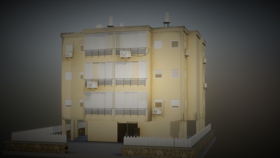 mezzo orientale Casa edificio israeliano arabo esterno 3d print model - Mito3D