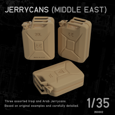 middle eastern jerrycans 1 35 jerrycan panzer tank armor diorama fuelcan canister petrol modelling modeling scale 3d print model - Mito3D