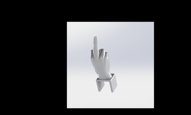 mitte finger klemme scheiße birdie 3d print model - Mito3D