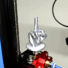 middle finger extruder knob tool middel ender funny rude 3d print model - Mito3D