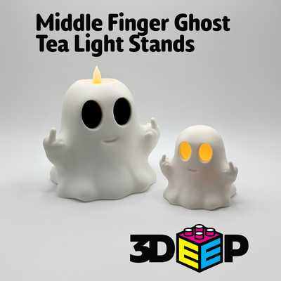 medio dedo fantasma té ligero velas titulares hogar casa te soporte estante lite víspera santos flexi impresión in sitio apoya miedo escalofriante lindo 3d print model - Mito3D