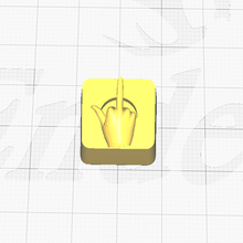 orta parmak klavye tuşu 3d Yazdır gadget el tuşları komik Kahretsin 3d print model - Mito3D