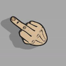 middle finger keychain 3d print model - Mito3D