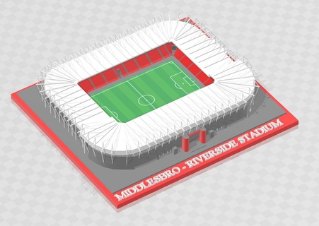 Middlebrough Flussufer Stadion stadion estadio Fußball Futebol England mittelgrob Mittelbro Meisterschaft 3d print model - Mito3D