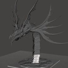 midgardsormr - final fantasy xiv art ffxiv finalfantasy primals 3d print model - Mito3D