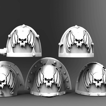 midnight clad - shoulders art models 3d print model - Mito3D