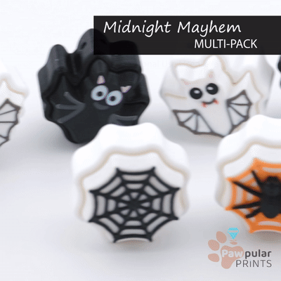 minuit grabuge multi pack agiter porte clés privé bijoux clicker chauve souris halloween tour or traiter toile araignée effrayant terrifiant rampant 3d print model - Mito3D