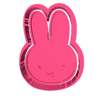 miffy bunny cookie cutter & stamp set rabbit cartoon easter 3d print model - Mito3D