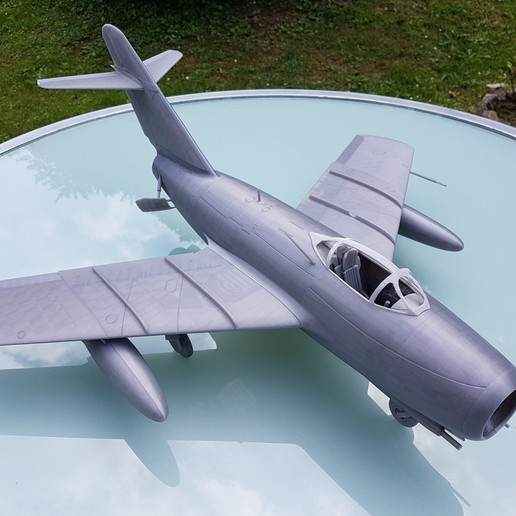 mig-15 - 1 16 modèle à l'échelle kit jeu gurevic mikoyan mig15 mig jetfighter 15 de jet fighter détaillée en avion 3D print model - Mito3D