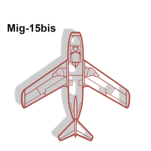 mig 15bis mur art gadget avion 15 aviation mikoyan gurevich urss jet combattant décoration poly warthunder froid guerre 3d print model - Mito3D