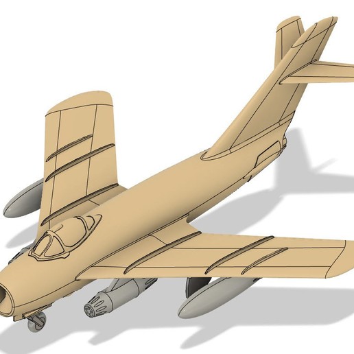 mig 17 ölçek model 1 48 oyun oyuncak oyuncaklar sanat uçak maketi modeli ölçekli 3d baskı 3D print model - Mito3D